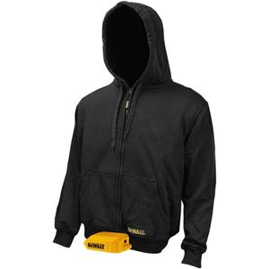 DEWALT DCHJ067B-L 20V/12V MAX Bare Hooded Heated Jacket, Black, Large