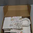 Cholemy 50 Pieces Wildflower Gift Bags Floral Butterfly Kraft Paper Tote Bags with Handles for Wedding Bridal Shower Bachelorette Birthday Baby Shower Party, 5.91 x 3.15 x 8.27 Inches (Black)