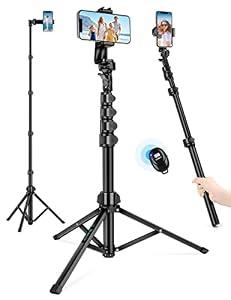 Nineigh 71" Tripod for iPhone, Phone Tripod Selfie Stick with Remote, Cell Phone Tripods & Tall Travel Tripods for Recording Video Selfies Photo, Compatible with iPhone 17 16 15 14 Pro Max 13 Android
