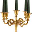 Rely+ 5 Arm Candelabra Taper Candle Holders Decorations Indoor Kitchen Dcor Table Candles Candlestick Candelabra Centerpiece (Gold)