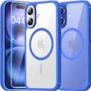 TAURI for iPhone 16 Plus Case, Compatible with MagSafe [Not-Yellowing] with Screen Protectors, Military-Grade Protection, Slim Magnetic Case for 16 Plus 6.7", Blue