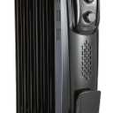 Comfort Zone Electric Oil-Filled Radiant Radiator Space Heater, Never Refill, Adjustable Thermostat, Tip-Over Switch & Overheat Protection System, Ideal for Home, Bedroom, & Office, 1,200W, CZ7007J