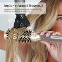 AIMIKE Round Brush for Blow Out, Small Round Hair Brush Nano Thermal Ceramic & Ionic Tech, for Blow Drying & Styling, Curling and Shine - 2.4 inch Barrel w/Boar Bristles, 32mm-1.3 Inch (2.4 Inch with Bristles)