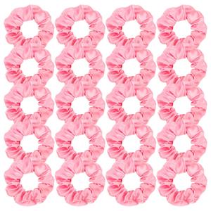 YISSION 20 Pcs Pink Satin Hair Scrunchies for Women Girls Silk Hair Ties Fashion Hair Bands Ponytail Holders Pink Hair Accessories for Women Girls