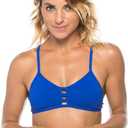JOLYN Tomcat Tie-Back Athletic Bikini Top for Competitive Swimming, Lifeguarding, Full Coverage Women's Swimsuit Top S