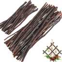 DOITOOL Natural Wood Craft Sticks 50 Pcs 7.87 Inch Long Rod Crafts for DIY Projects Home Photo Decorations School Art Supplies
