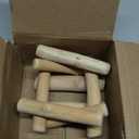 2Pcs Handmade Wooden Tea Light Candle Holder with Glass Cup Rustic Country Coastal Style for Farmhouse Home Decoration Home Altar Decoration Holoday Wedding Decoration