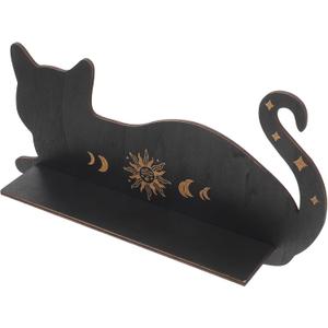 Cat Shaped Floating Wall Shelf 11.53X5.55X1.96In Wall-Mounted Storage Rack for Bedroom Kitchen Living Room Space-Saving Floating Shelf for Books Decor and Essentials