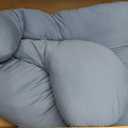 Chilling Home Pregnancy Pillow, U Shaped Pregnancy Pillows for Sleeping Full Body Pillow Maternity Pillow for Pregnant Women 58 inch, Pregnant Women Must Have with Removable Cover, Blue-Jersey