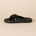 Amazon Essentials Women's Twist Slide Sandal, Slip On, Summer, Black, 9