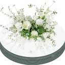 Acrylic Round Mirror Tiles for Centerpieces, 9PCS Round Mirror Trays Flat 10inch Circle Mirrors for Tables Mirror Centerpieces, Mirror Candle Plates for Table Centerpieces Wedding Party Centerpieces
