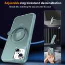 Hocase for iPhone 14/13 Case 6.1", with Magnetic Ring Stand [Compatible with MagSafe] [Military Grade Protection] Slim Shockproof Translucent Protective Phone Case - Teal