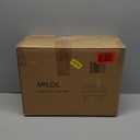 Storage Ottoman Upholstered Stool with Padded Seat, Tufted Vanity Stool with Metal Legs, Accent Stool, Faux Leather, Retro Brown (13.4"D x 17.3"W x 16.5"H)