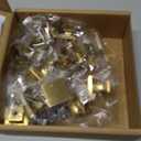 Home Expert 15 Pack Cabinet Knobs Gold Kitchen Cabinet Knobs Gold Knobs for Dresser Drawers Brushed Brass Kitchen Hardware for Cabinets Square Drawer Pulls