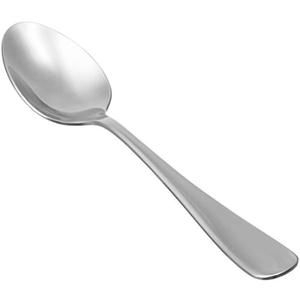 Amazon Basics Stainless Steel Dishwasher Safe Dinner Spoons with Round Edge, Large Tablespoons, 7.9 inches, Pack of 10, Silver
