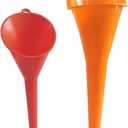 2 PCS Long Neck Oil Funnel, Portable Anti-Spill Plastic Wide Mouth Funnel, Multi-use for Fuel Coolant Engine Oil Adding, Universal for Most Cars Suvs Trucks(Red)