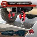 2 Pack 1/2" Safety Chain Connector Link, G80 Tow Hitch Hammerlock Coupling Link, Tow Chain Connector with 12000 lbs Loading (Red)