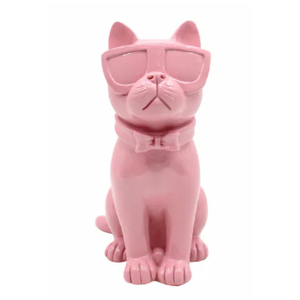 Holiday Home Sitting Cat Decor - Pink