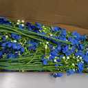 10 PCS Silk Flowers with Long Stems Artificial Flower for Tall Vase Outdoors Fake Babys Breath Bouquet Faux Floral Wedding Party Decoration Home Indoor Table Centerpiece Decor (Blue)