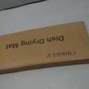 CHIKILLA Silicone Dish Drying Mat for Kitchen Counter, Fast Drainage Design for Vegetables Fruits, Heat Resistant, Non-Slip , Dishwasher Safe  15.7x13 inch Urban Gray