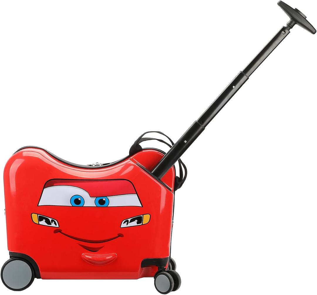 Disney's Cars Lightning McQueen Ride-On 18" Suitcase For Kids & Toddlers