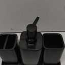 ZCCZ Matte Black Bathroom Accessory Sets, 4 Pieces Bathroom Accessories Complete Set Vanity Countertop Accessory Set, Includes Lotion Dispenser Soap Pump, Tumbler, Toothbrush Holder and Tray