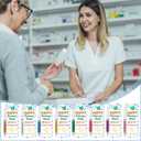 48 Set National Pharmacy Week Gifts Retractable Syringe Pens with Thank You Card Pharmacy Appreciation Gifts for Nursing School Medical Assistant Pharmacist Supplies