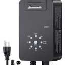 DEWENWILS 60W Low Voltage Landscape Transformer, 120V AC to 12V AC Outdoor Landscape Lighting, Dusk to Dawn Sensor & Timer, Weatherproof Low Voltage Transformer for Spotlights, Garden, Pathway