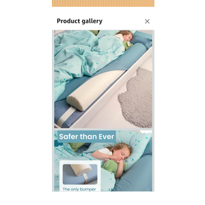 BANBALOO | Bed Bumper for Toddlers 53" | Bed Rails for Queen, King, Twin, Full-Size Bed | Toddler Bed Bumper | Bumpers for Bed | Bed Rail for Toddlers | Bed Barrier for Toddler | Foam BumperAmazon's Choice
