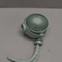 Momcozy 8000mAh Portable Stroller Fan, 27H Ultra-long Battery Life Detachable 4 Speed 360°Rotate LED Night Light with 2 Modes, USB Rechargeable Handheld Cooling Fan for Travel/Car Seat/Bedroom (Green)