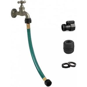 Leader Hose for Outdoor Garden Connection: 1FT 1/2" Short Hose with Male to Female Fittings Leakproof and No Kink for Faucet Extension Drip Irrigation