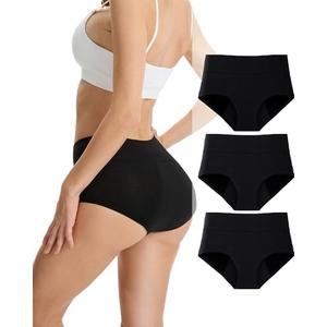 Bykoag Period Underwear for Women Heavy Flow, Absorbency Leak Proof, All - Day Long Overnight Protection, Postpartum Briefs, 3 pack, XL