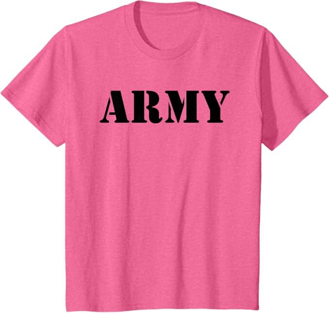 Kids Kids US Army for Boys, Girls, Sons, and Daughters T-Shirt 2T, Pink Heather