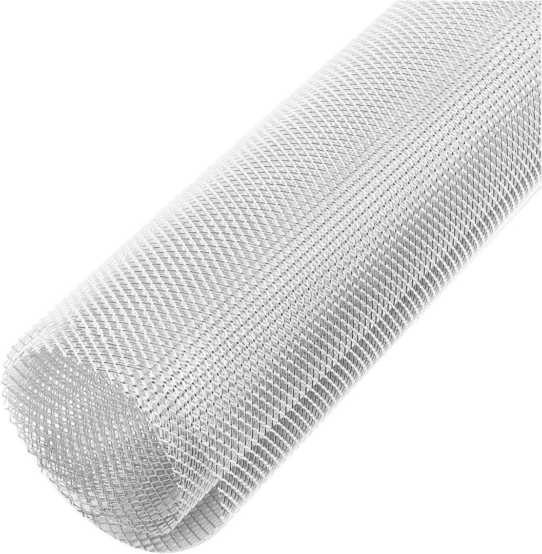 40x13" Car Grill Mesh for Bumper,Cuttable Metal Mesh Grill with 3x6mm Diamond Shaped Eyelets for Blocking Stones/Branch,Aluminum Alloy Car Metal Meshes Screen Grille Inserts (3x6mm Diamond)