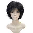 Wiginway Short Layered Shaggy Wavy Wigs Full Synthetic Bob Capless Wigs for White Women Natural Black