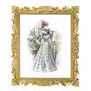 GUOER 8x10 Picture Frames Vintage Photo Frame with Glass Front Antique Picture Frame for Tabletop Wall Hanging (8x10, Shiny Golden)