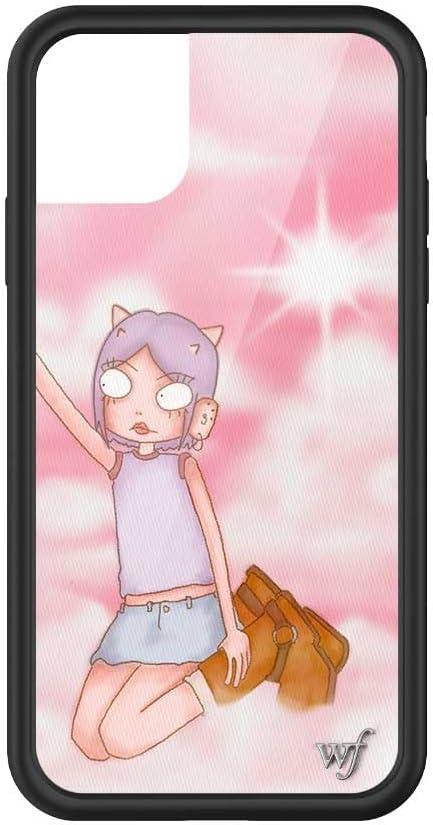 Wildflower Cases - Compatible with Apple iPhone 11 | Protective Black Bumper, 4ft Drop Test Certified, Women Owned Small Business | Enya Collab - Pink White Clouds Sky Dainty Cute Trendy