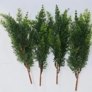 Artificial Cedar Tree Branch Accessories - 4pcs 9 Inch Simulated Tree Branch Plants, Hand Trimmed, UV Resistant, Low Maintenance, Suitable for Indoor and Outdoor Decorations (9 Inch)