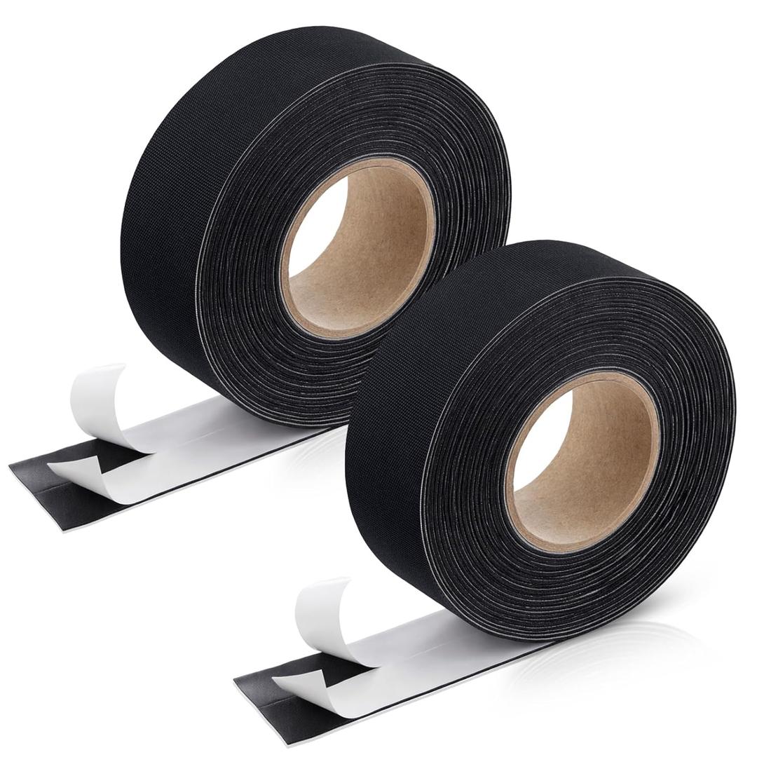 2 Pcs 2 Inch x 30 FT Nylon Adhesive Binding Cloth Tape, Long Self Adhesive Reinforcing Repair Tape Waterproof Outdoor Gear Patch for DIY Projection Screens, Tarpaulin, Tent, Cloth Fabric Reinforcement