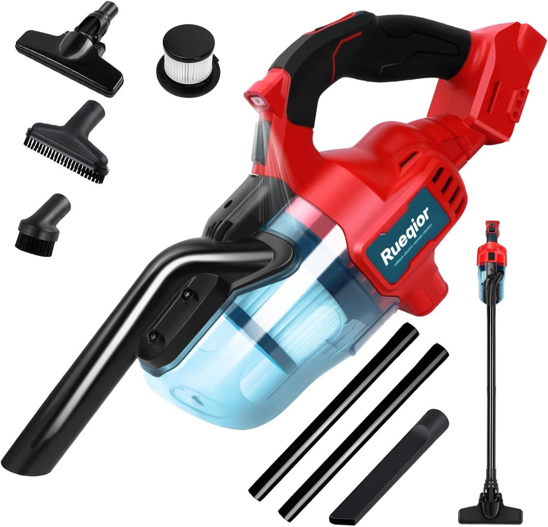 Cordless Vacuum Cleaner Compatible with Milwaukee 18V Battery, 5 in 1 Handheld Electric Vacuum with 400W Powerful Motor, 46 CFM Portable Hand Vacuum for Home Pet Hair, Car (NO Battery)