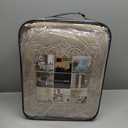 Madison Park Daybed Cover Set Damask Quilted Cover for Daybeds, All Season, Pre-Washed Cotton-Filled Coastal Bedding with Scallop Edge, Shams, Bedskirt, Dcor Pillows, Tuscany, Daybed Khaki 6 Piece (75"x39")