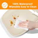 Baby Changing Pad – Wipe-Clean Surface,Non-Slip Base with Safety Strap,Straight Peanut Contoured with Cushioned EVA Foam,Portable Diaper Changing Pad for Newborn and Toddler,Nursery and Travel, Oat