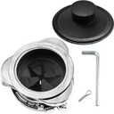 Garbage Disposal Flange Kit with Stopper for InSinkErator,3 Bolt Mount Stainless Steel Kitchen Sink Flange Parts and Stopper Compatible with InSinkErator Models Garbage Disposal(110mm)