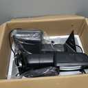 SCITOO Towing Mirrors Exterior fit for Chevy for GMC 2007-2014 for Silverado/for Sierra Pair Rear View with Power Control Heated Turn Signal Backup Light Manual Telescoping Folding