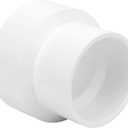 4.5" x 3.5" PVC DWV Reducer Coupling Adapter (Socket x Socket) Schedule 40 PVC DWV Slip Reducing Coupling Pipe Fittings, pvc Increaser/Reducer Coupling for Home Sewer Plumbing