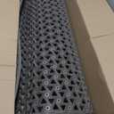 DEXI Front Door Mat Outside Entrance Rubber 32x48, Welcome Floor Doormat Heavy Duty Non Slip, Dirt Trapper Waterproof Exterior Entry Mats All Weather for Patio Entryway Drainage, Grey