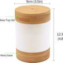 Bamboo Cool Mist Humidifier with Phone Stand, 400ml Ultrasonic Mini Humidifier, Quiet Desktop with Dual LED Night Light, USB-C Portable, Auto Shut-Off for Bedroom, Office, Travel