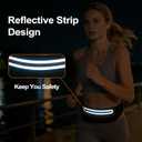 Slim Running Belt for Men Women - No-Bounce Phone Holder Waist Pack, Runners Fanny Pack with Sweat-Proof Pocket Travel Money Pouch for Gym/Hiking/Cycling (Black)