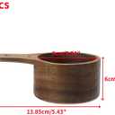 Oedema 2 Pcs Wooden Measuring Spoon 1 Cup Coffee Scoop Kitchen Cooking Utensils Measuring Cups for Baking Supplies