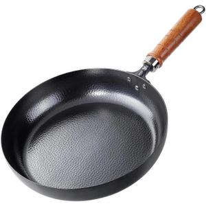 MITSUMOTO SAKARI 12-Inch Japanese Iron Skillet, Flat Bottom